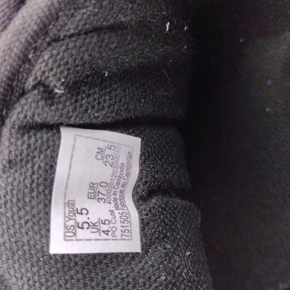 Vans Off The Wall Black Brown Canvas Upper Toe Round Lace Up Low Top Sneaker - Picture 10 of 15